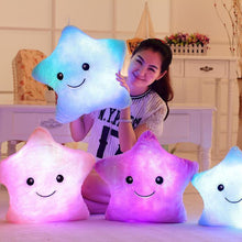 将图片加载到图库查看器,34CM Creative Toy Luminous Pillow Soft Stuffed Plush Glowing Colorful Stars Cushion Led Light Toys Gift For Kids Children Girls