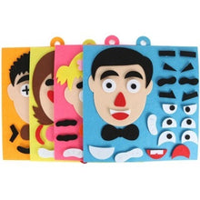 将图片加载到图库查看器，Children Learning Funny Set Kid DIY Toys Emotion Change Puzzle Toys Baby Creative Facial Expression Improve Hands-on Ability Toy
