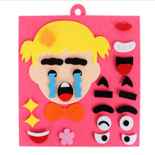 将图片加载到图库查看器，Children Learning Funny Set Kid DIY Toys Emotion Change Puzzle Toys Baby Creative Facial Expression Improve Hands-on Ability Toy

