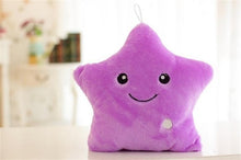 将图片加载到图库查看器，34CM Creative Toy Luminous Pillow Soft Stuffed Plush Glowing Colorful Stars Cushion Led Light Toys Gift For Kids Children Girls
